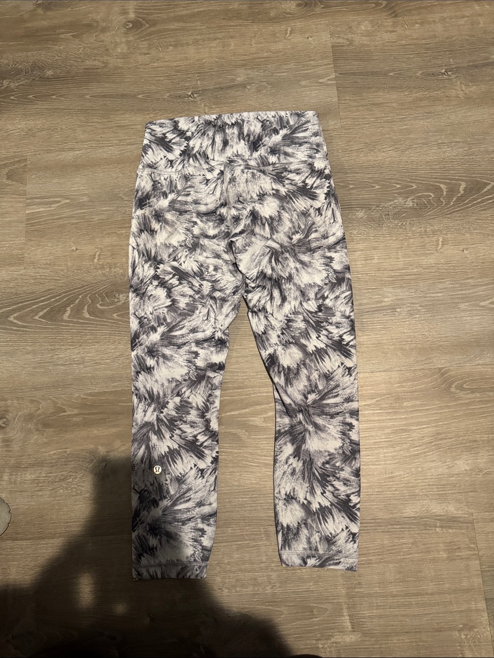 lululemon athletica Black and White Tie-Dye Leggings